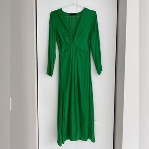 MANGO Green Midi Dress